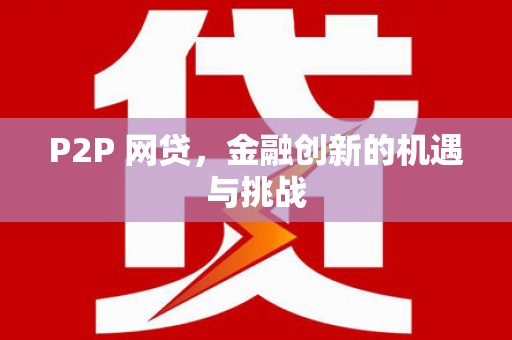 定海P2P 网贷，金融创新的机遇与挑战