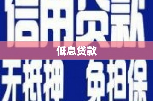 定海低息贷款