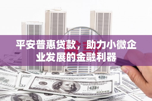 定海平安普惠贷款，助力小微企业发展的金融利器