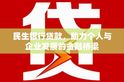 定海民生银行贷款，助力个人与企业发展的金融桥梁