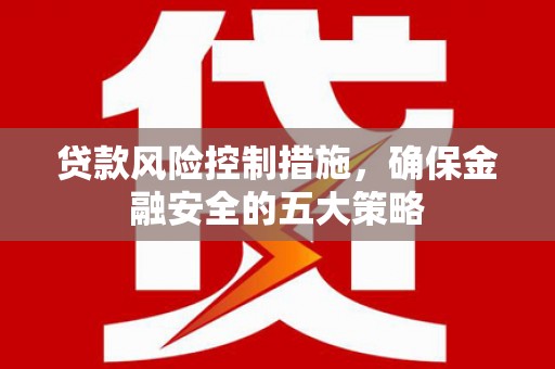 定海贷款风险控制措施，确保金融安全的五大策略