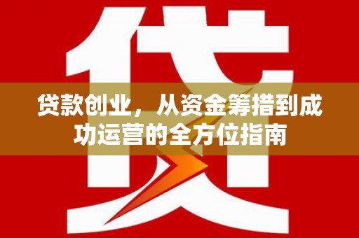 定海贷款创业，从资金筹措到成功运营的全方位指南