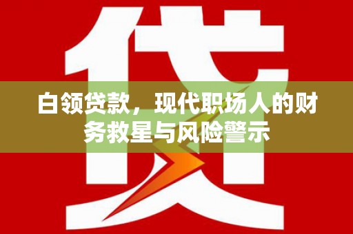 定海白领贷款，现代职场人的财务救星与风险警示
