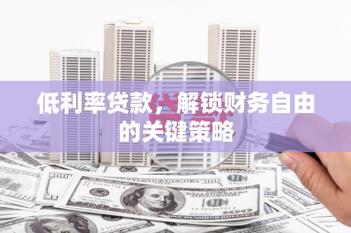 定海低利率贷款，解锁财务自由的关键策略