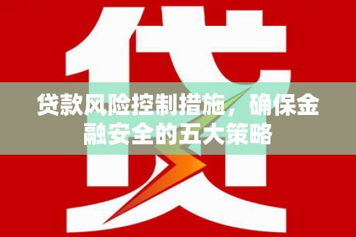 定海贷款风险控制措施，确保金融安全的五大策略
