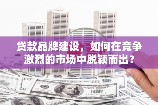 定海贷款品牌建设，如何在竞争激烈的市场中脱颖而出？