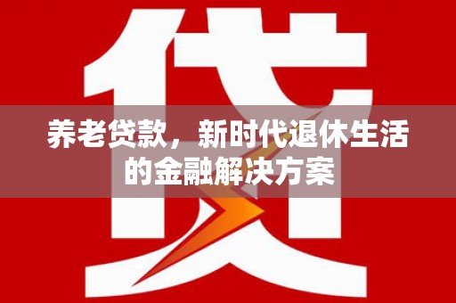 定海养老贷款，新时代退休生活的金融解决方案