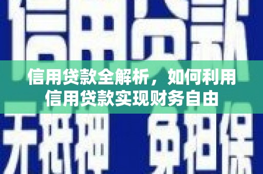定海信用贷款全解析，如何利用信用贷款实现财务自由